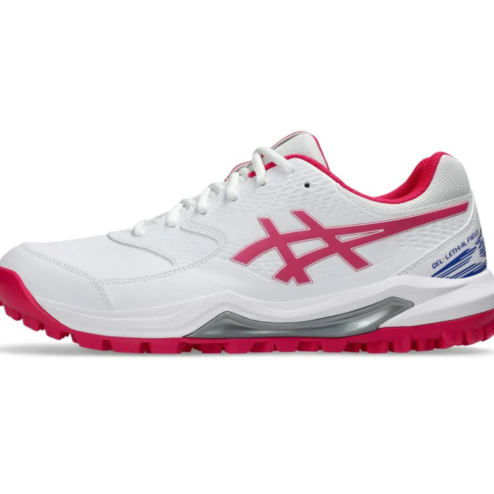 Asics GEL-LETHAL FIELD 2 hockeyschoenen white bright rose