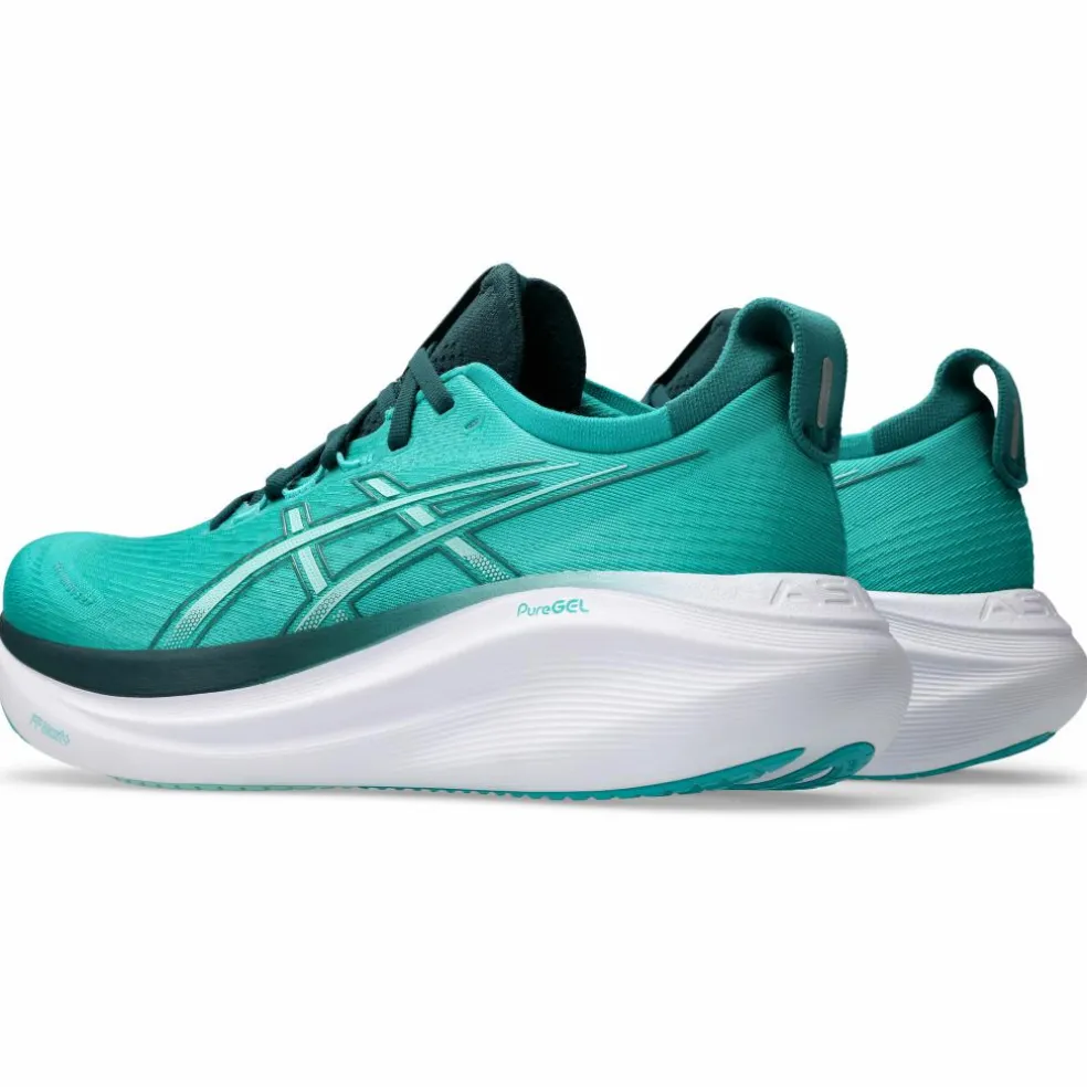 Asics Gel-Nimbus 27 hardloopschoenen heren wave teal saxon green