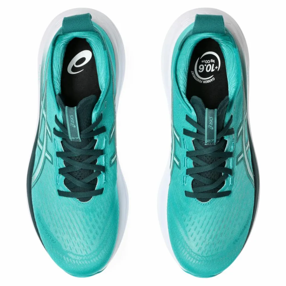 Asics Gel-Nimbus 27 hardloopschoenen heren wave teal saxon green