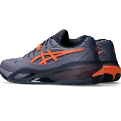 Asics Gel-Resolution X Clay tennisschoenen heren greyish purple nova orange