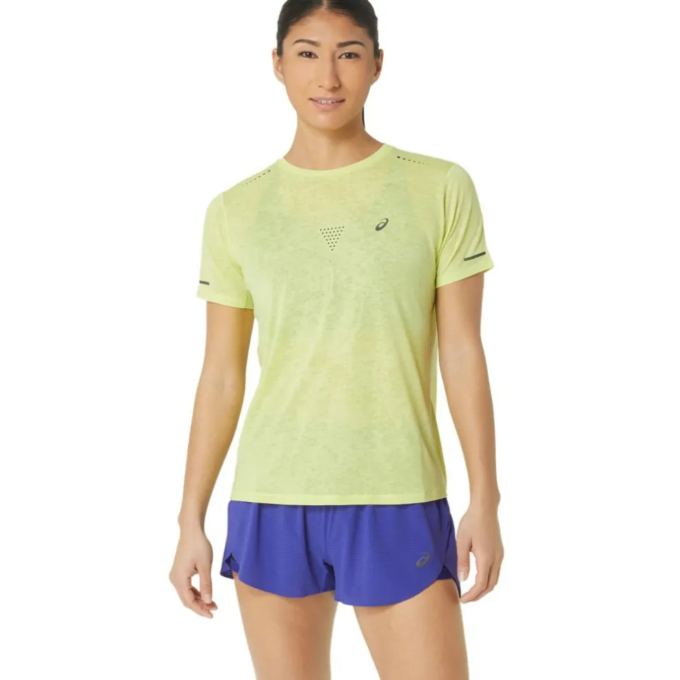 Asics Metarun Pattern SS hardloopshirt dames glow yellow