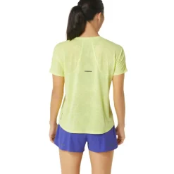 Asics Metarun Pattern SS hardloopshirt dames glow yellow
