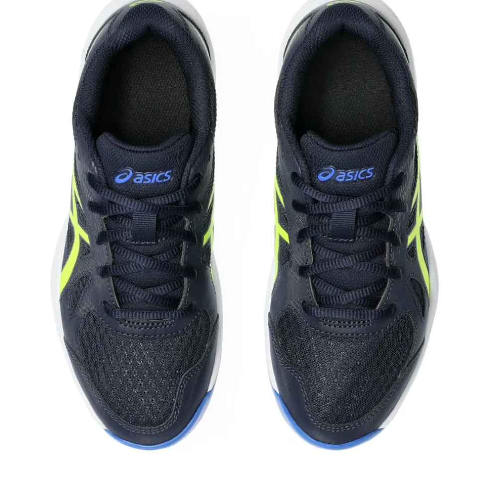 Asics Upcourt 6 GS indoorschoenen junior midnight safety yellow