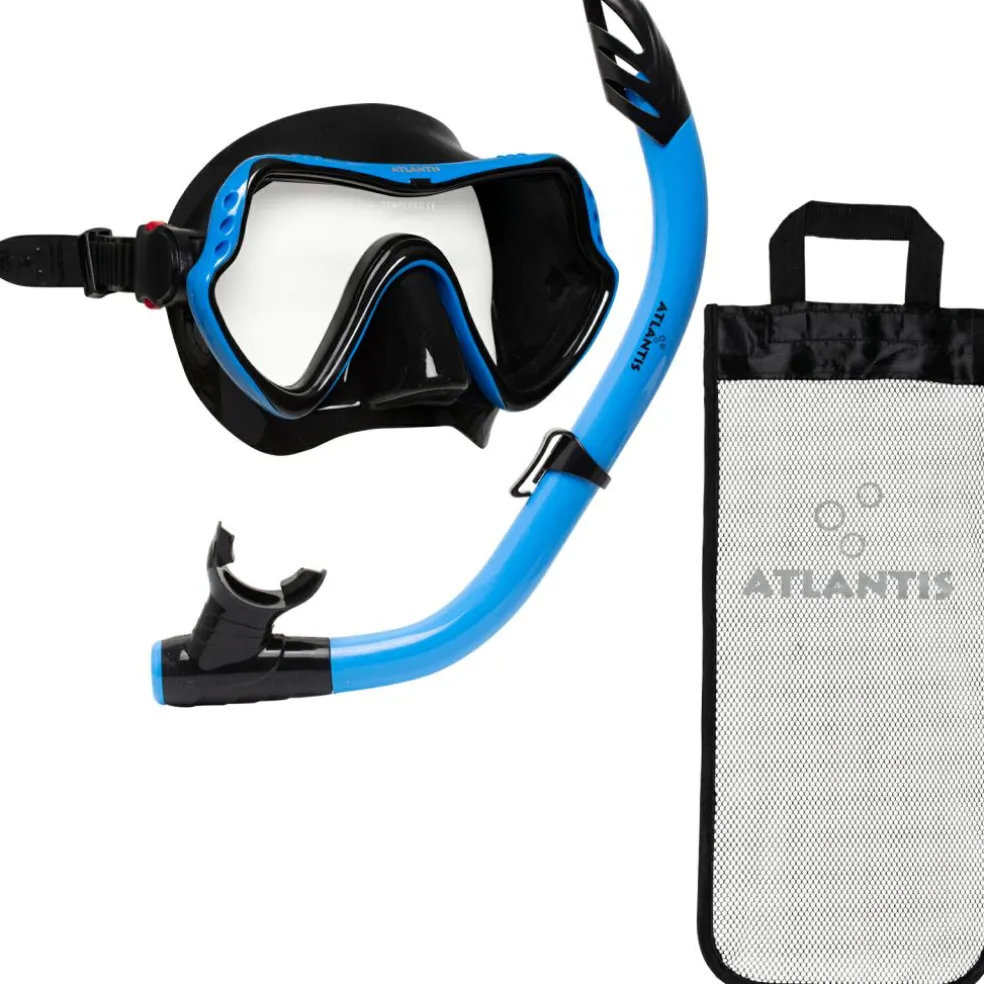 Atlantis Samana Pro Combo snorkelset black ocean