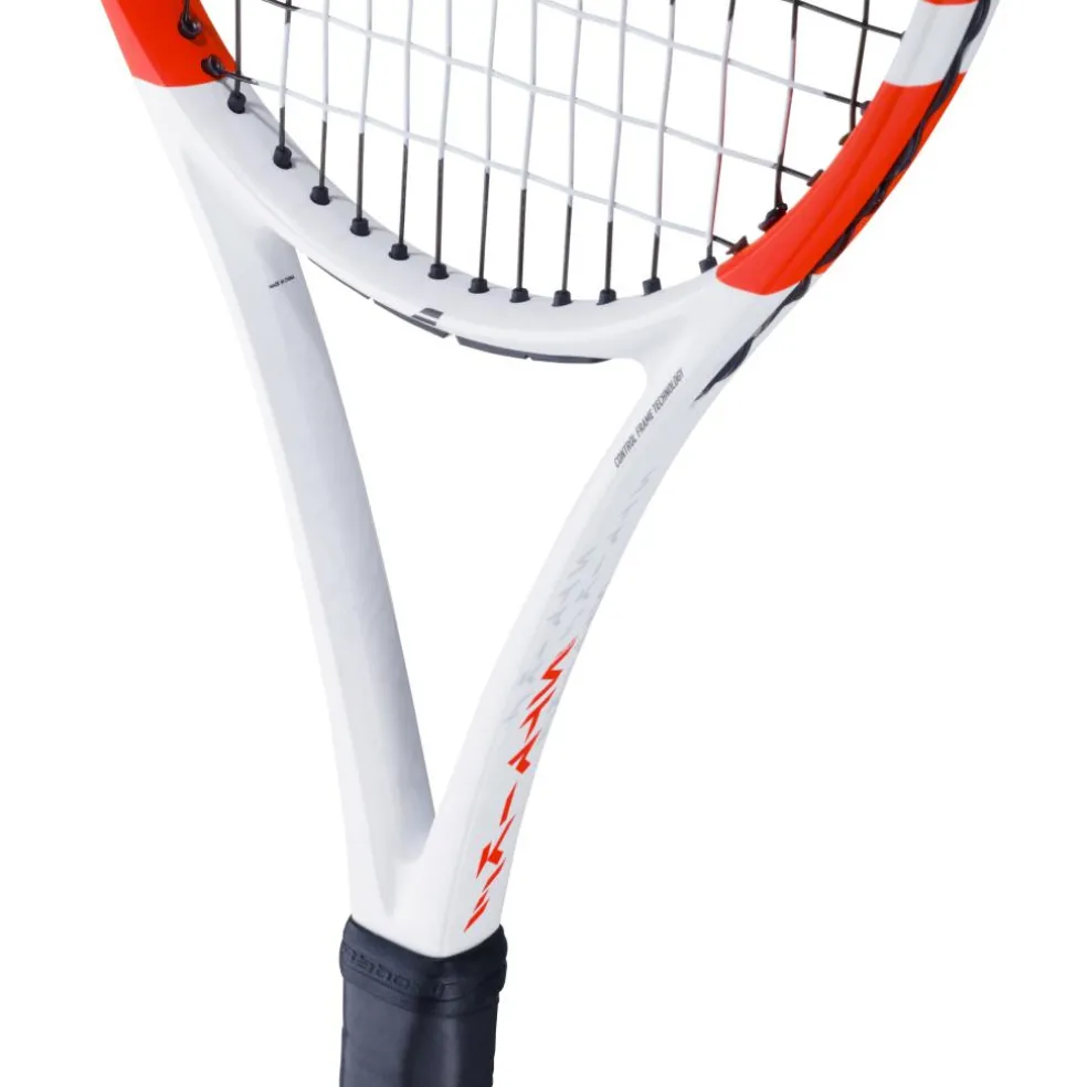 Babolat Pure Strike 100 Gen4 tennisracket wit rood ZWART