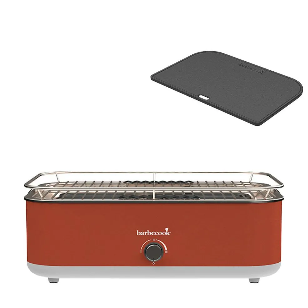 Barbecook E-Carlo elektrische barbecue red inclusief contactplaat