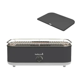 Barbecook E-Carlo elektrische barbecue midnight grey inclusief contactplaat