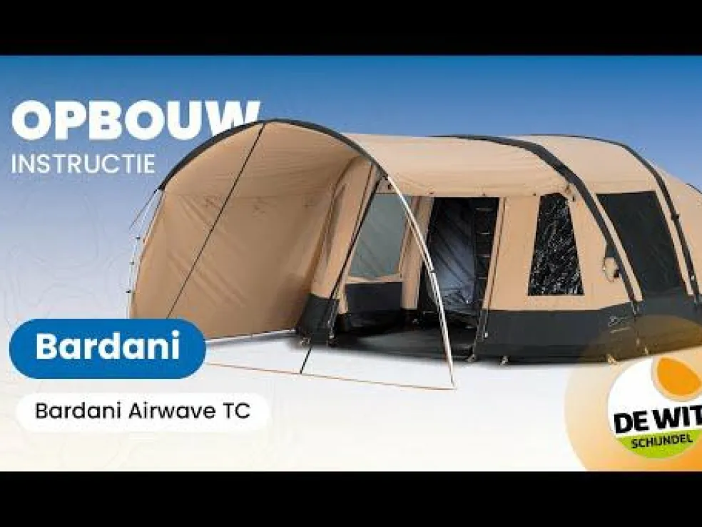 Bardani AirWave 350 Deluxe TC opblaasbare tent beige anthracite