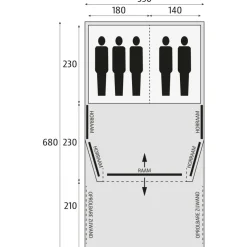 Bardani AirWave 350 Deluxe TC opblaasbare tent beige anthracite
