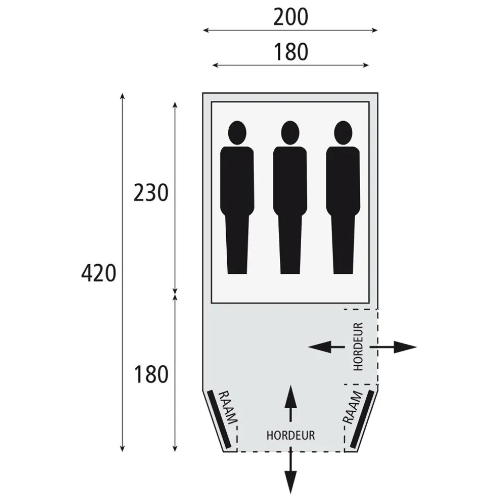 Bardani AirWolf 200 TC opblaasbare tent beige