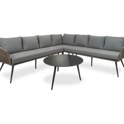 Bardani Azori hoek loungeset taupe grijs