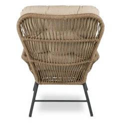 Bardani Boston loungestoel inclusief hocker sahara dust