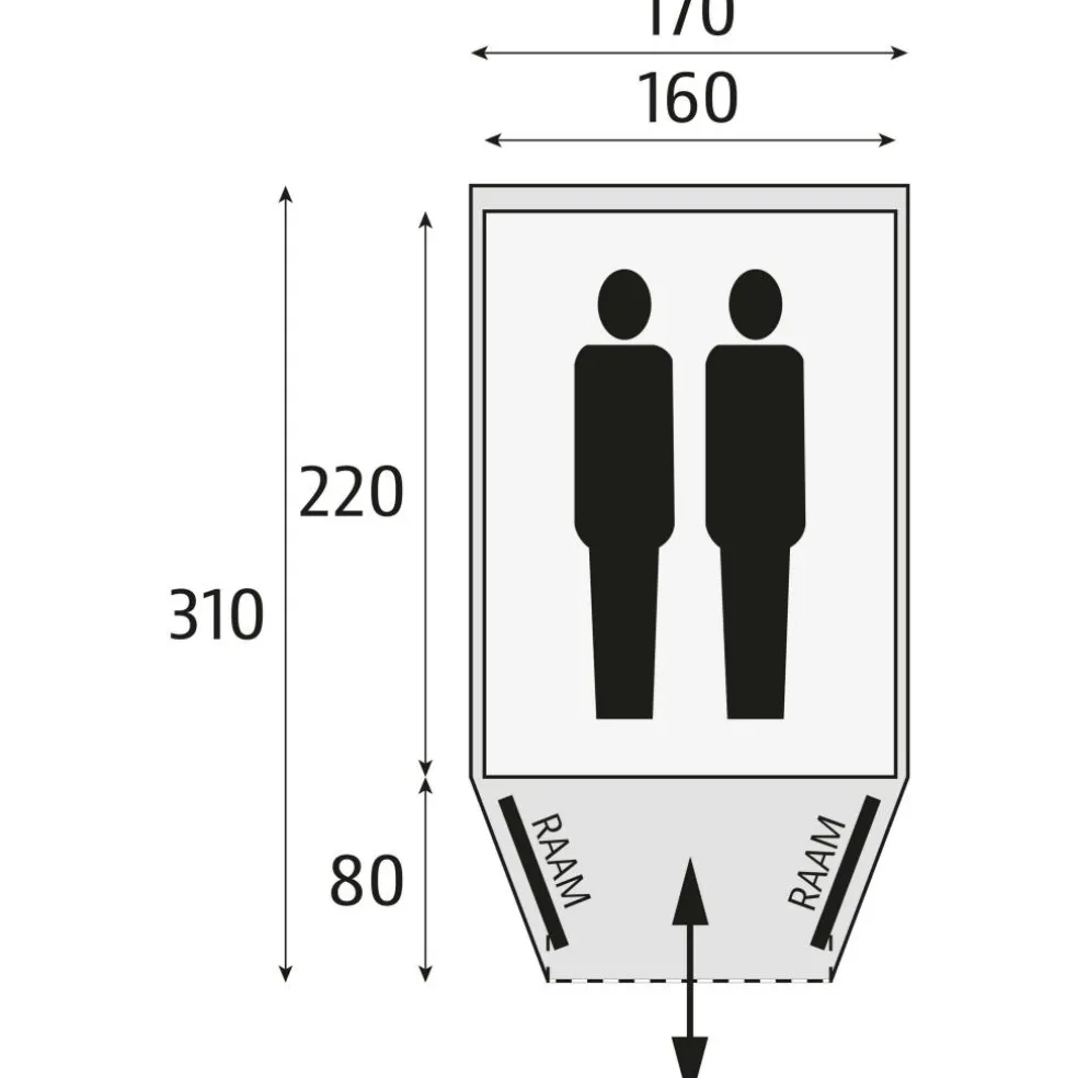 Bardani Cortina 170 RSTC koepeltent beige