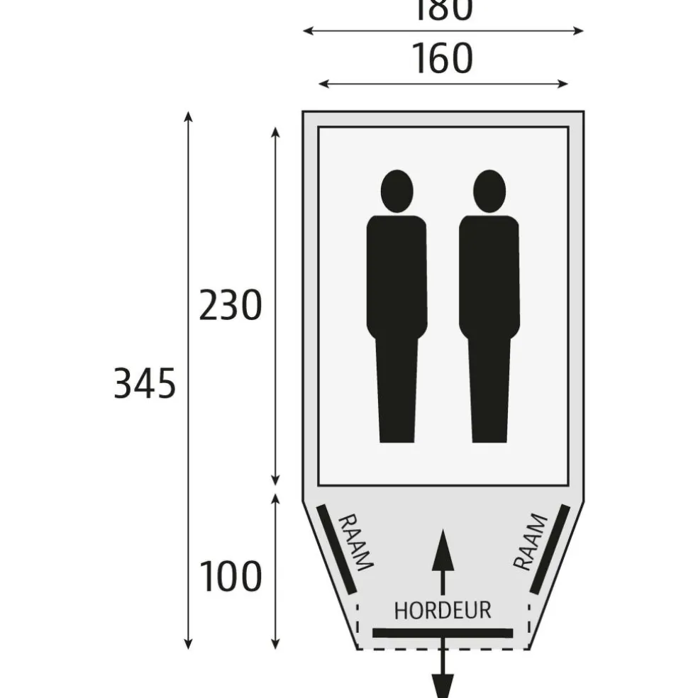 Bardani Mustang 180 RSTC tunneltent beige