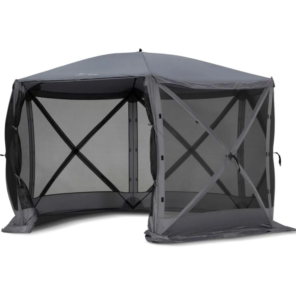 Bardani Quick Lodge 6 partytent 360 x 312 cm grey