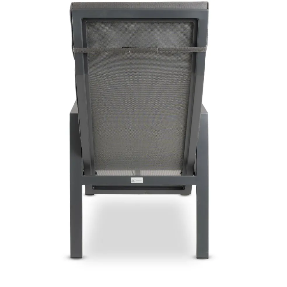 Bardani Quinta verstelbare tuinstoel antraciet