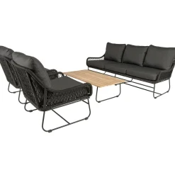 Bardani Riva 4-delig loungeset black