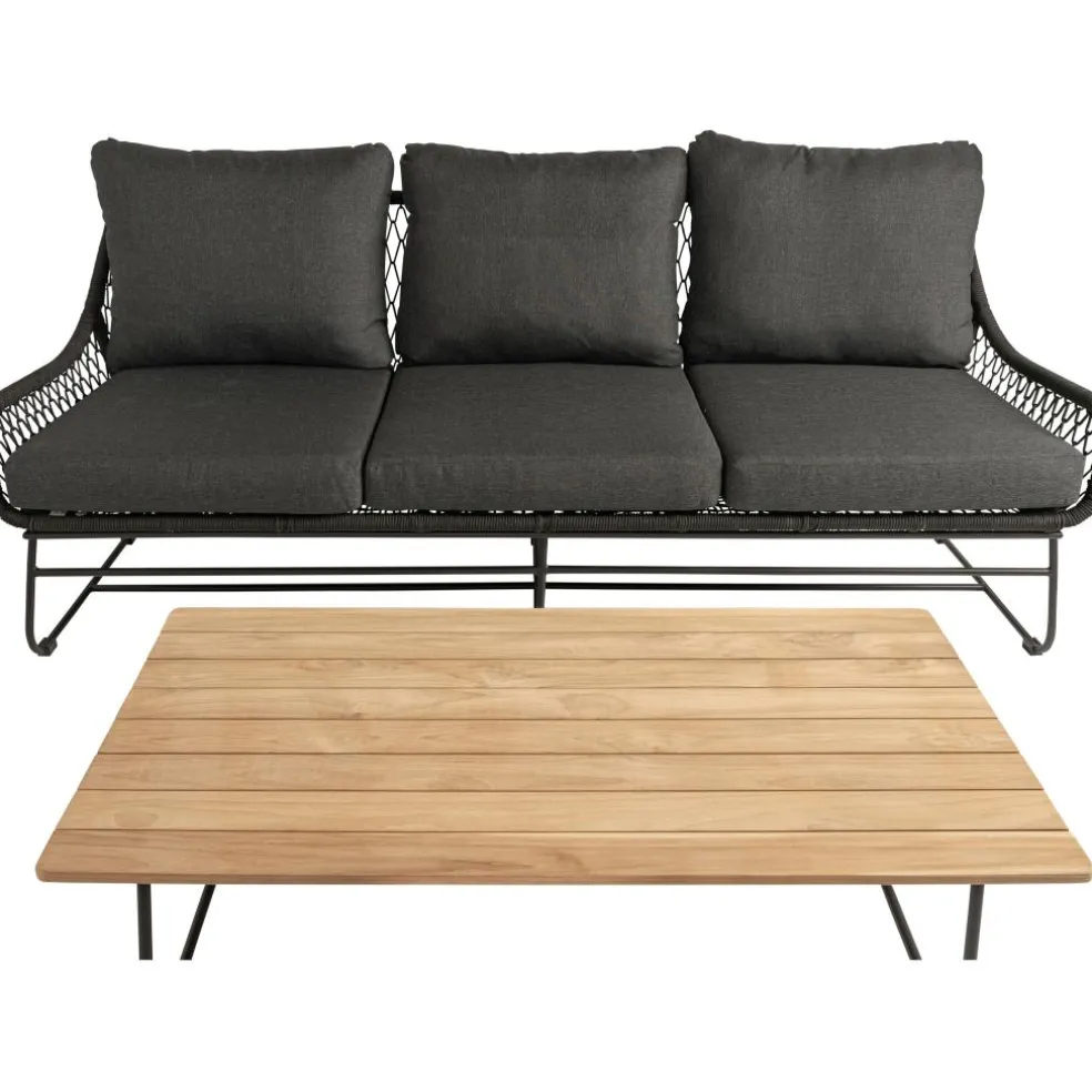 Bardani Riva 4-delig loungeset black