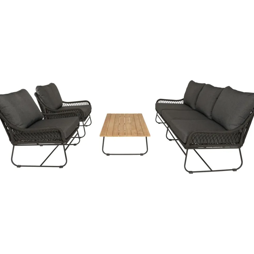 Bardani Riva 4-delig loungeset black