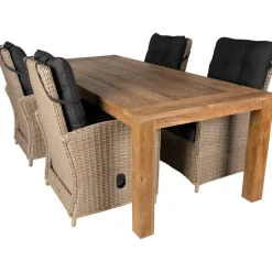 Bardani Roma 240 Atlantic 4 tuinset verstelbaar teak mexican sand