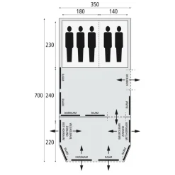 Bardani Royal Prestige 350 Air RSC opblaasbare tent beige