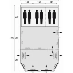 Bardani Royal Prestige 460 RSC tunneltent beige