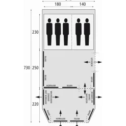 Bardani Royal Prestige 340 RSC tunneltent beige