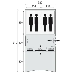 Bardani Spitfire 300 Deluxe RSTC tunneltent beige