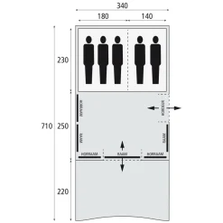 Bardani Spitfire 340 XL Deluxe RSTC tunneltent beige