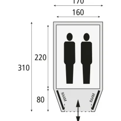 Bardani Stelvio 170 koepeltent grey