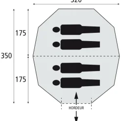 Bardani Taiga 320 RSTC piramidetent beige