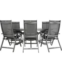 Bardani Varesse 240 x 108 cm Easy 6 tuinset antraciet