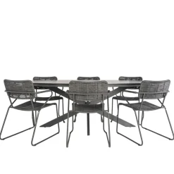Bardani Varesse 240 x 108 cm Swing 6 tuinset antraciet