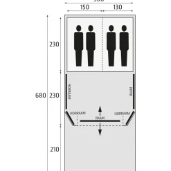 Bardani Wave Prestige 300 DeLuxe RSTC tunneltent beige