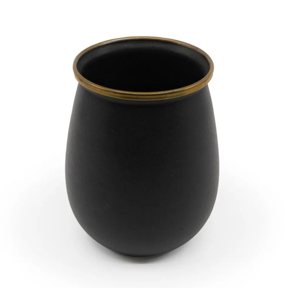 Barebones Emaille beker charcoal 2-pack