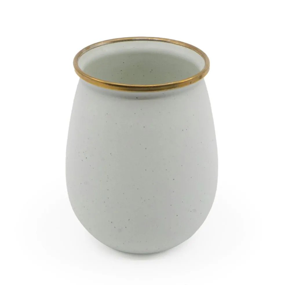 Barebones Emaille beker egg shell 2-pack