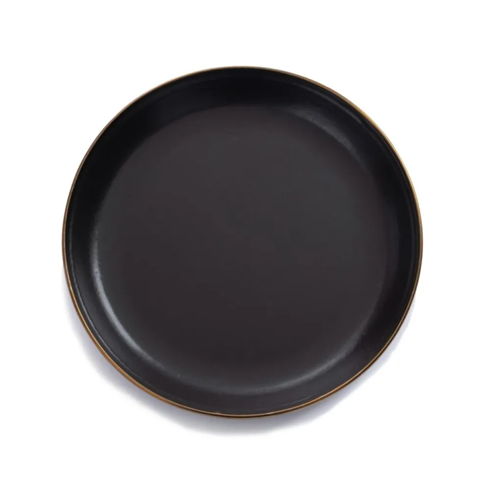 Barebones Emaille plat bord ø 210 mm charcoal 2-pack