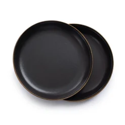 Barebones Emaille plat bord ø 210 mm charcoal 2-pack