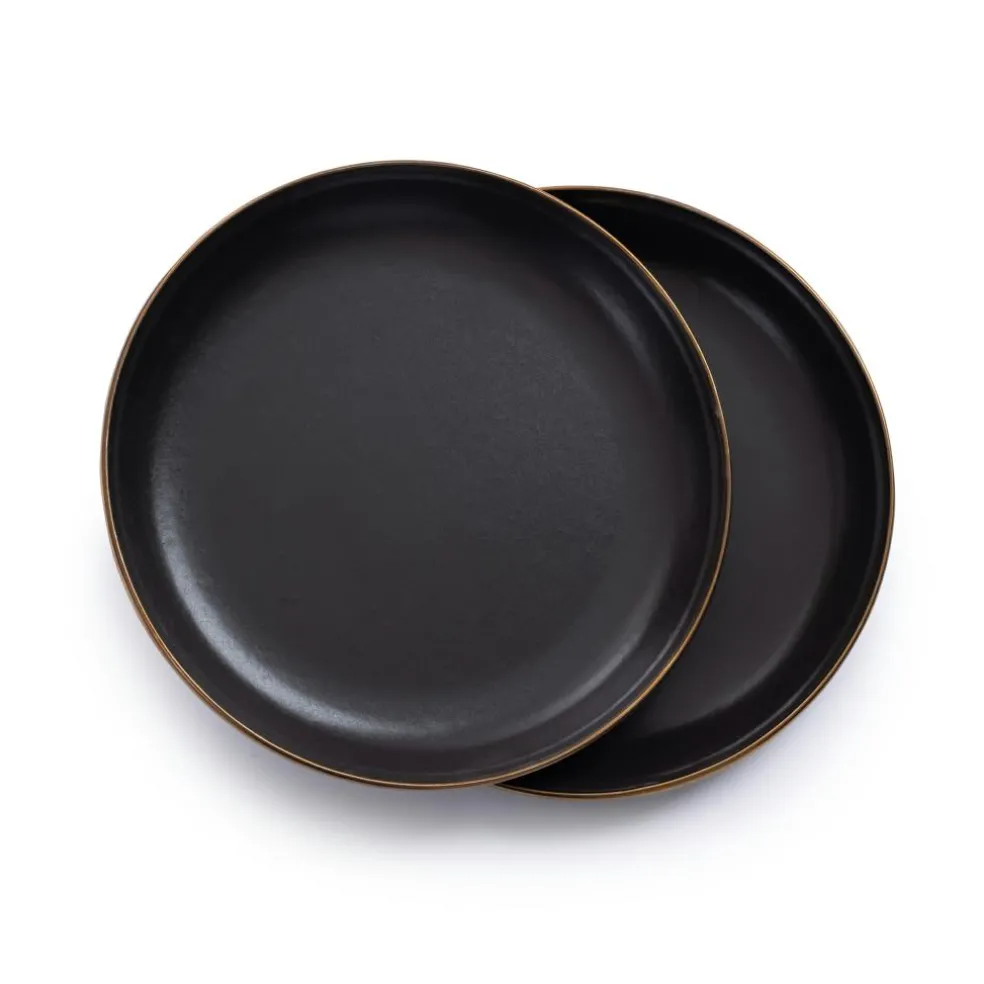 Barebones Emaille plat bord ø 210 mm charcoal 2-pack