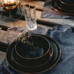 Barebones Emaille plat bord ø 210 mm charcoal 2-pack