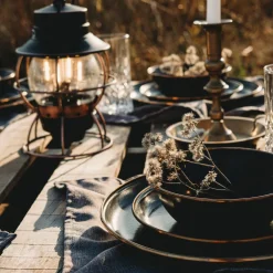 Barebones Emaille plat bord ø 280 mm charcoal 2-pack