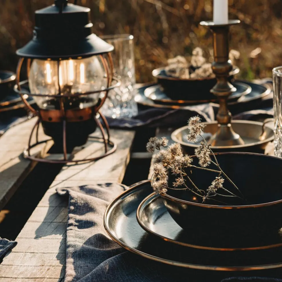 Barebones Emaille plat bord ø 280 mm charcoal 2-pack