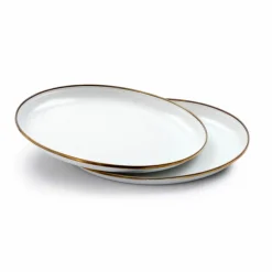 Barebones Emaille plat bord ø 280 mm eggshell 2-pack