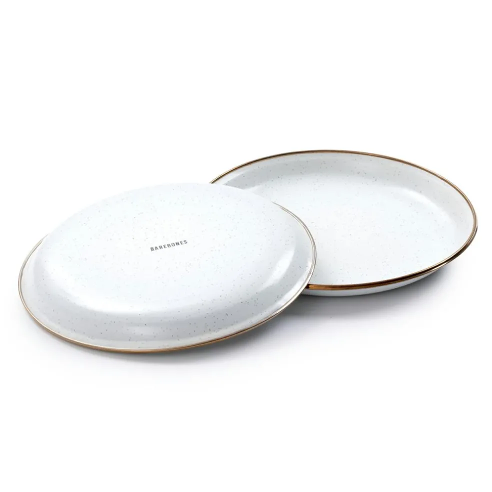 Barebones Emaille plat bord ø 210 mm egg shell 2-pack