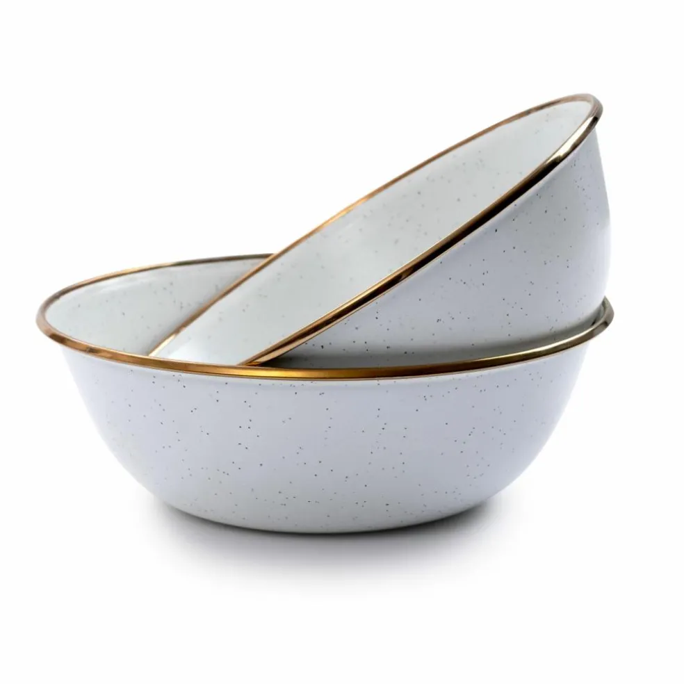 Barebones Emaille schaal eggshell 2-pack