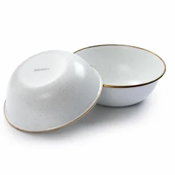 Barebones Emaille schaal eggshell 2-pack