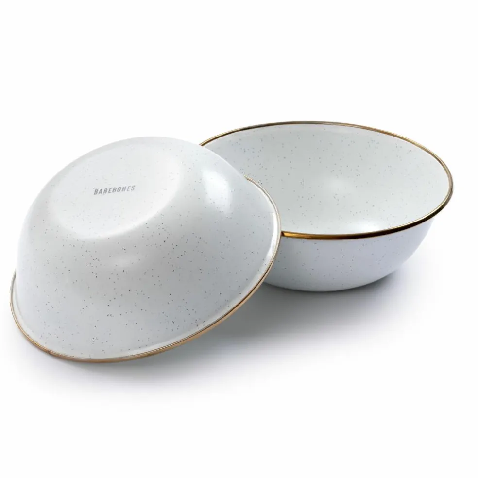 Barebones Emaille schaal eggshell 2-pack