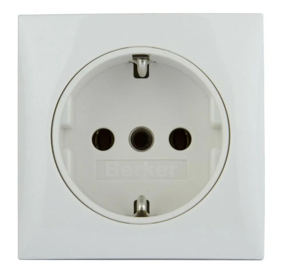 Berker wandcontactdoos wit