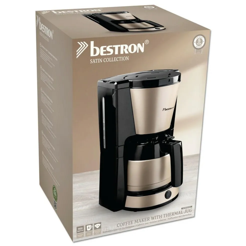 Bestron ACM1000SAT koffiezetapparaat satin