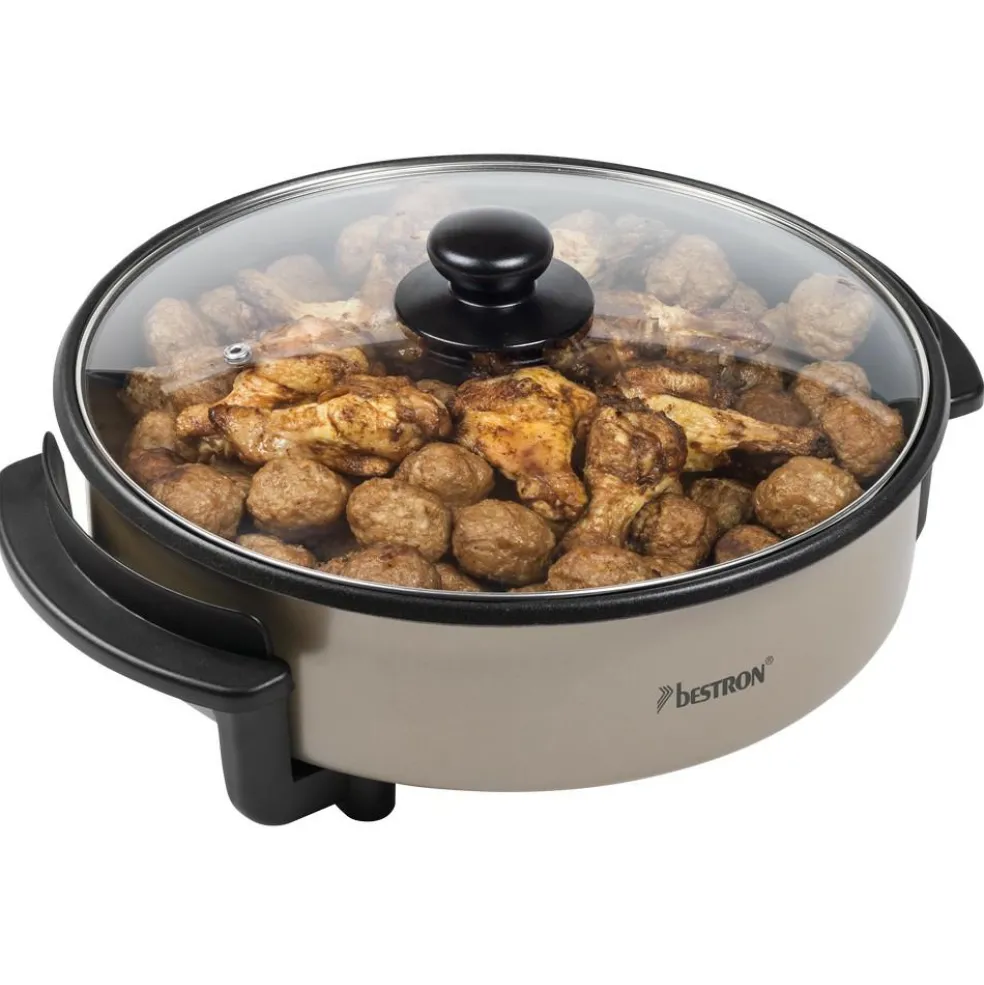 Bestron AHP1200SAT Multifunctionele hapjespan satin